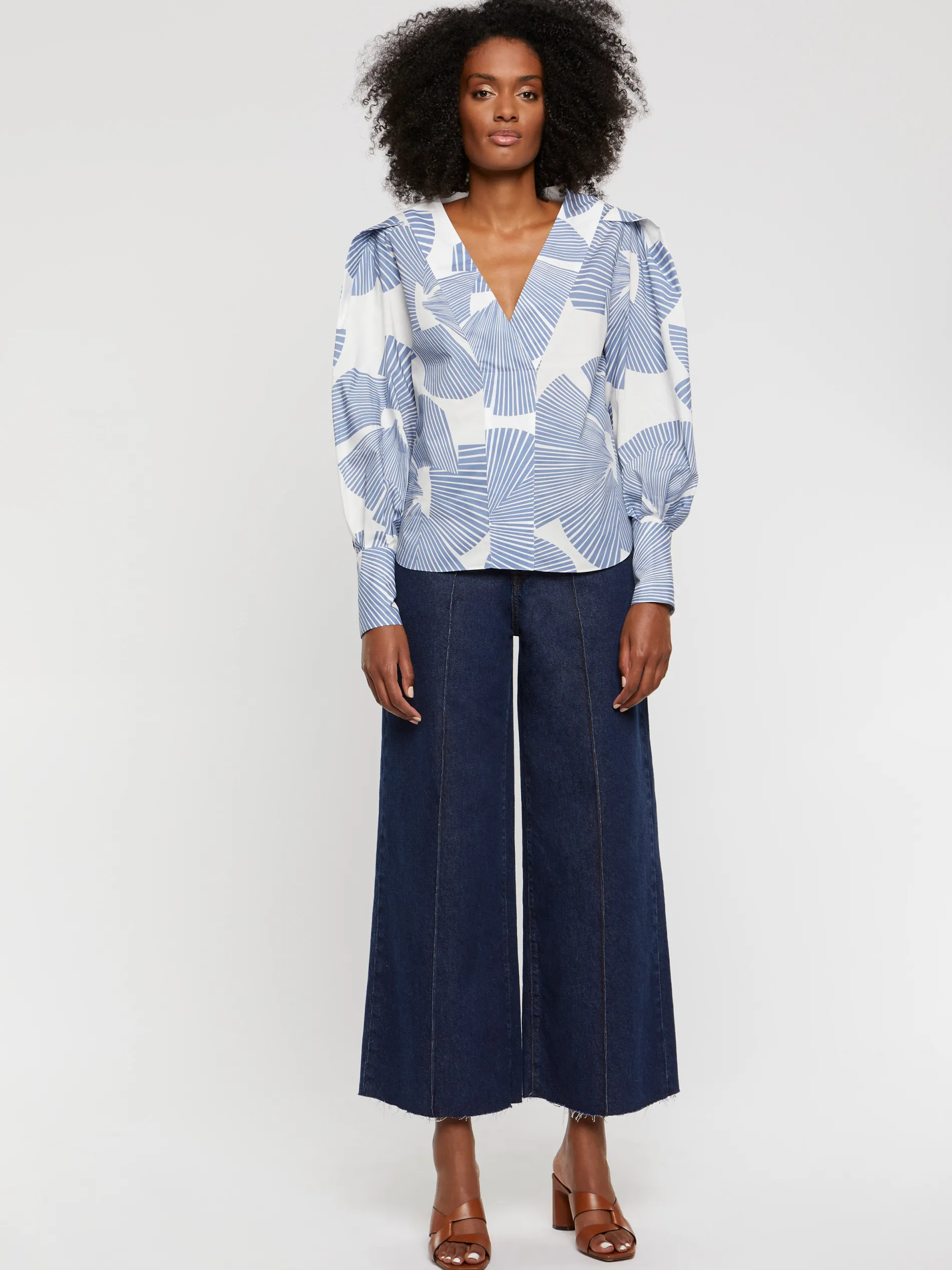 Paule Ka Blouse A Fleurs En Popeline De Coton<Femme Tops
