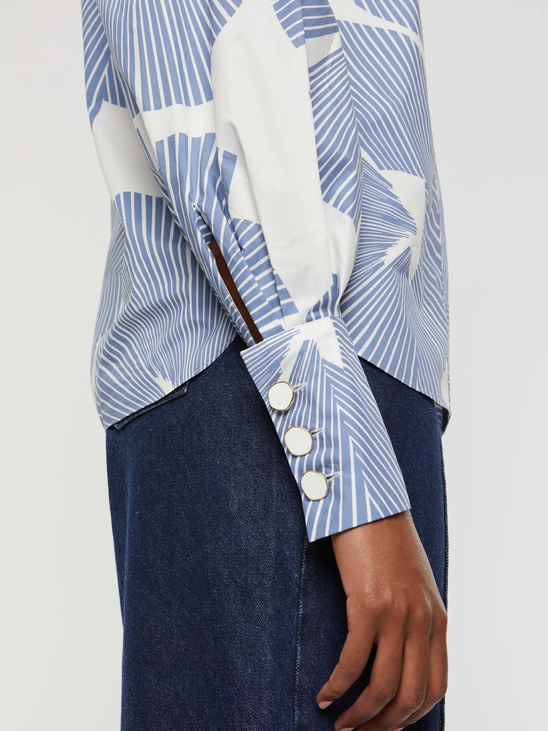 Paule Ka Blouse A Fleurs En Popeline De Coton<Femme Tops