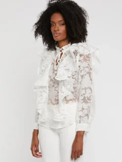 Paule Ka Blouse A Volants En Organza<Femme Tops