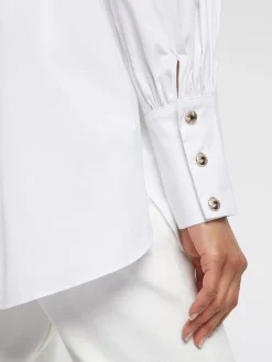 Paule Ka Blouse Plissee En Popeline De Coton<Femme Tops
