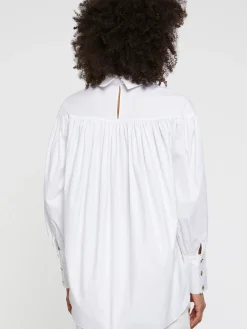 Paule Ka Blouse Plissee En Popeline De Coton<Femme Tops