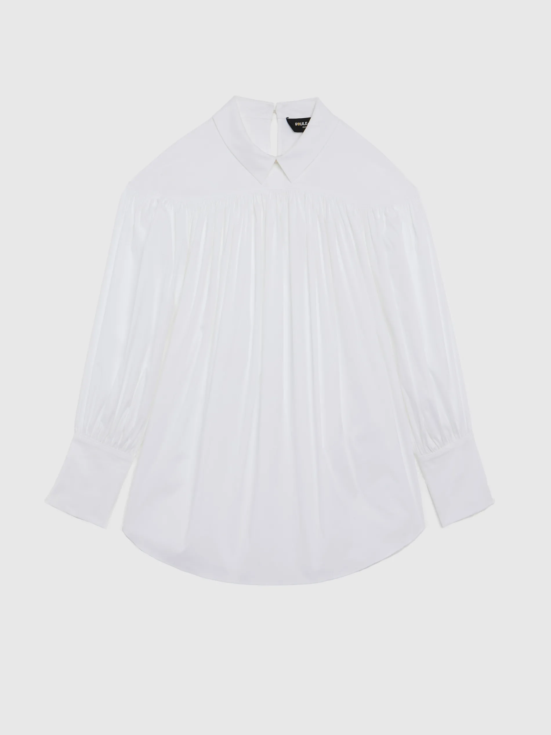 Paule Ka Blouse Plissee En Popeline De Coton<Femme Tops