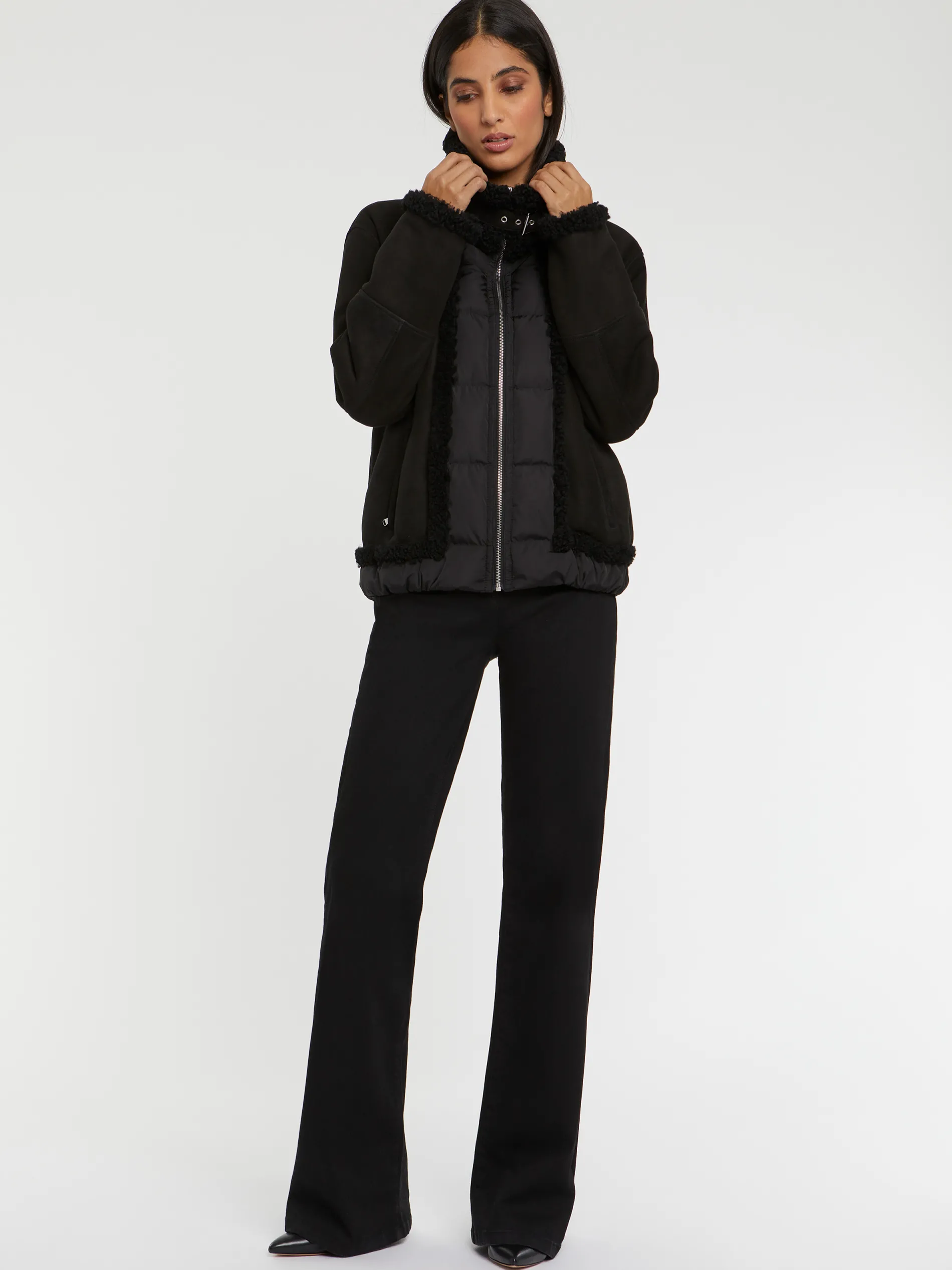 Paule Ka Blouson En Peau Lainee<Femme Manteaux
