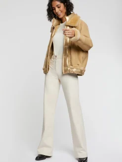 Paule Ka Blouson En Peau Lainee<Femme Manteaux