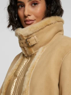 Paule Ka Blouson En Peau Lainee<Femme Manteaux
