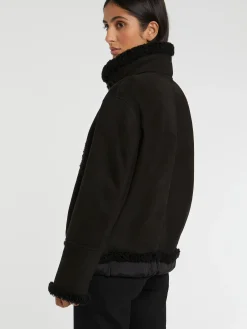 Paule Ka Blouson En Peau Lainee<Femme Manteaux