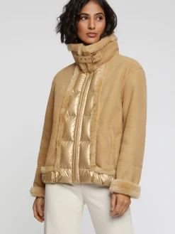 Paule Ka Blouson En Peau Lainee<Femme Manteaux