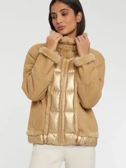 Paule Ka Blouson En Peau Lainee<Femme Manteaux