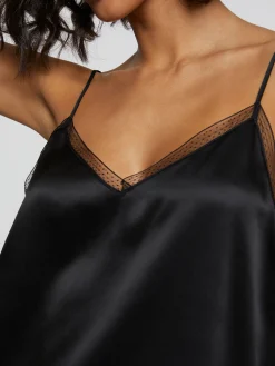 Paule Ka Caraco En Satin De Soie Et Dentelle<Femme Tops