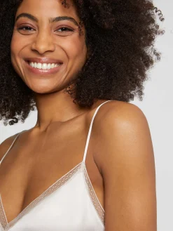 Paule Ka Caraco En Satin De Soie Et Dentelle<Femme Tops