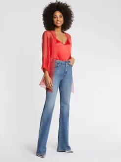 Paule Ka Caraco En Satin De Soie Et Dentelle<Femme Tops