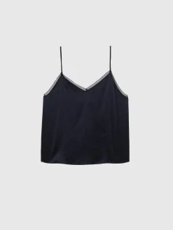 Paule Ka Caraco En Satin De Soie Et Dentelle<Femme Tops