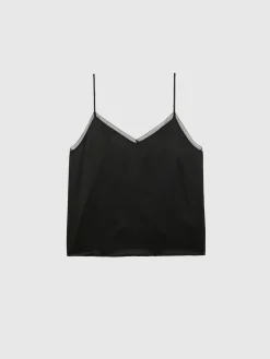 Paule Ka Caraco En Satin De Soie Et Dentelle<Femme Tops