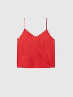 Paule Ka Caraco En Satin De Soie Et Dentelle<Femme Tops