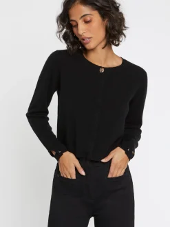 Paule Ka Cardigan A Bouton Bijou En Cachemire<Femme Pulls Et Cardigans