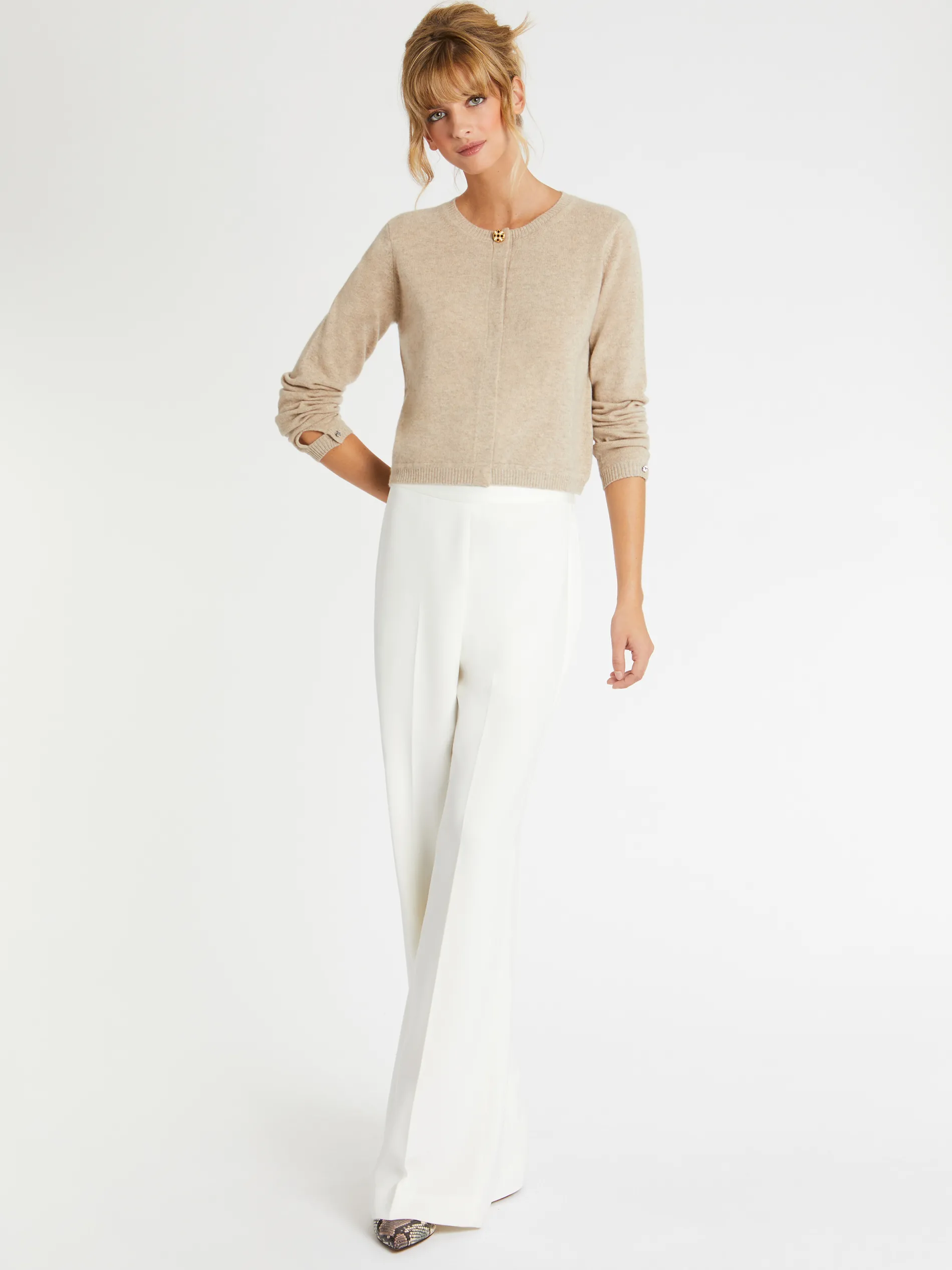 Paule Ka Cardigan A Bouton Bijou En Cachemire<Femme Pulls Et Cardigans