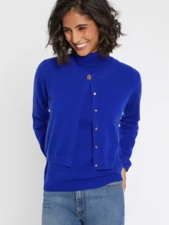 Paule Ka Cardigan A Bouton Bijou En Cachemire<Femme Pulls Et Cardigans
