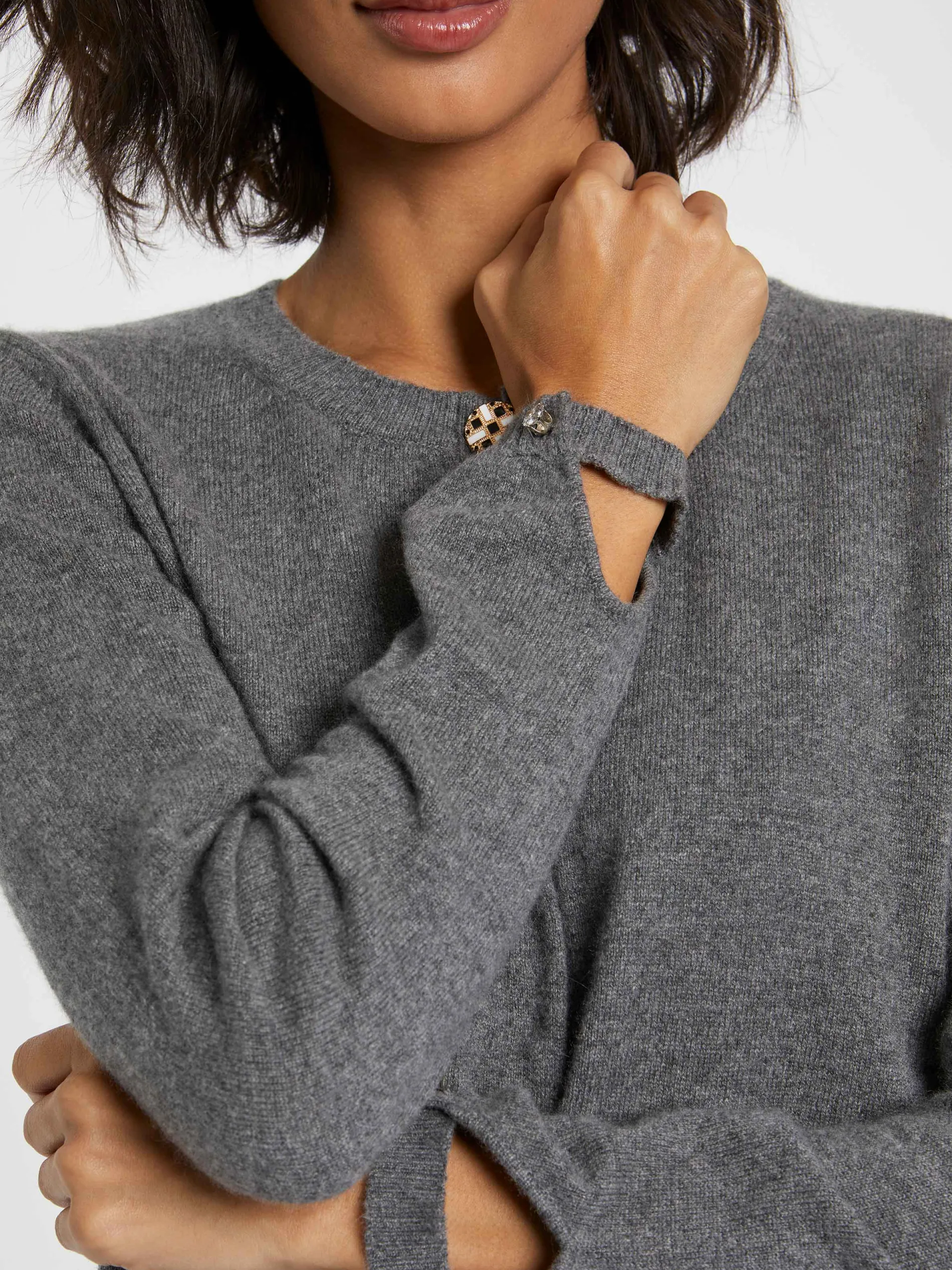 Paule Ka Cardigan A Bouton Bijou En Cachemire<Femme Pulls Et Cardigans