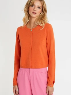 Paule Ka Cardigan A Bouton Bijou En Cachemire<Femme Pulls Et Cardigans
