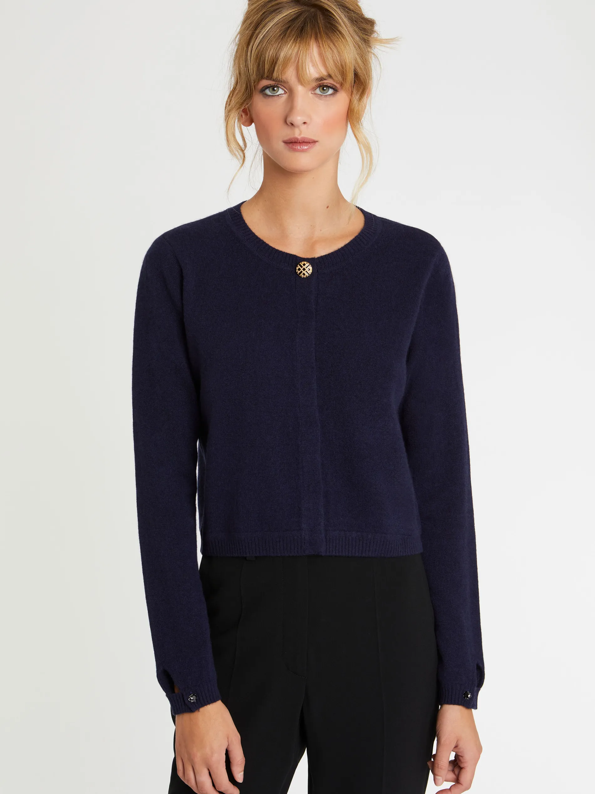 Paule Ka Cardigan A Bouton Bijou En Cachemire<Femme Pulls Et Cardigans