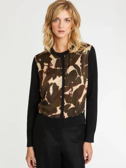 Paule Ka Cardigan Camouflage En Viscose Et Soie<Femme Pulls Et Cardigans