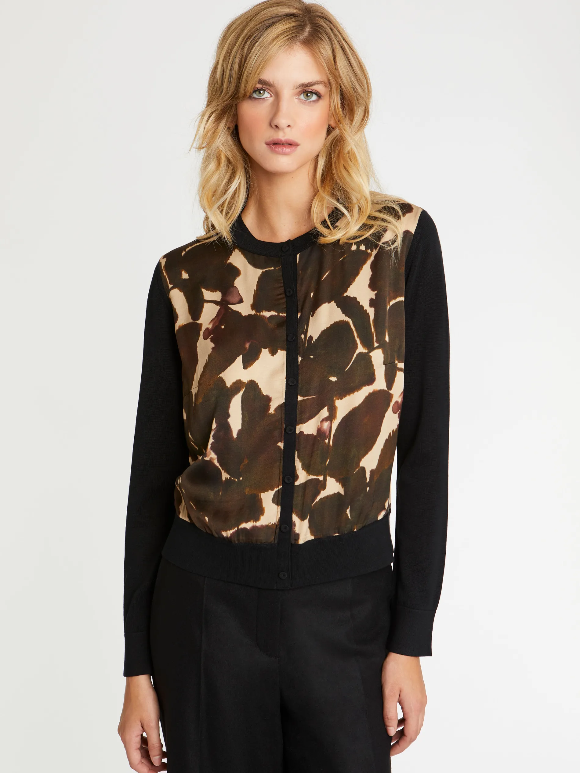 Paule Ka Cardigan Camouflage En Viscose Et Soie<Femme Pulls Et Cardigans