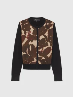 Paule Ka Cardigan Camouflage En Viscose Et Soie<Femme Pulls Et Cardigans