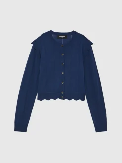 Paule Ka Cardigan Court A Festons En Laine Et Lurex<Femme Pulls Et Cardigans