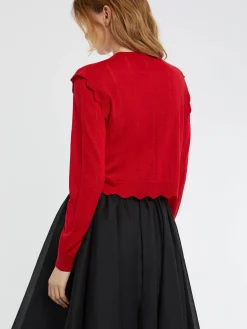 Paule Ka Cardigan Court A Festons En Laine Et Lurex<Femme Pulls Et Cardigans