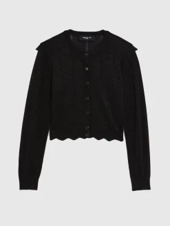 Paule Ka Cardigan Court A Festons En Laine Et Lurex<Femme Pulls Et Cardigans
