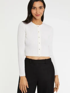 Paule Ka Cardigan En Laine En Maille Cotelee<Femme Pulls Et Cardigans