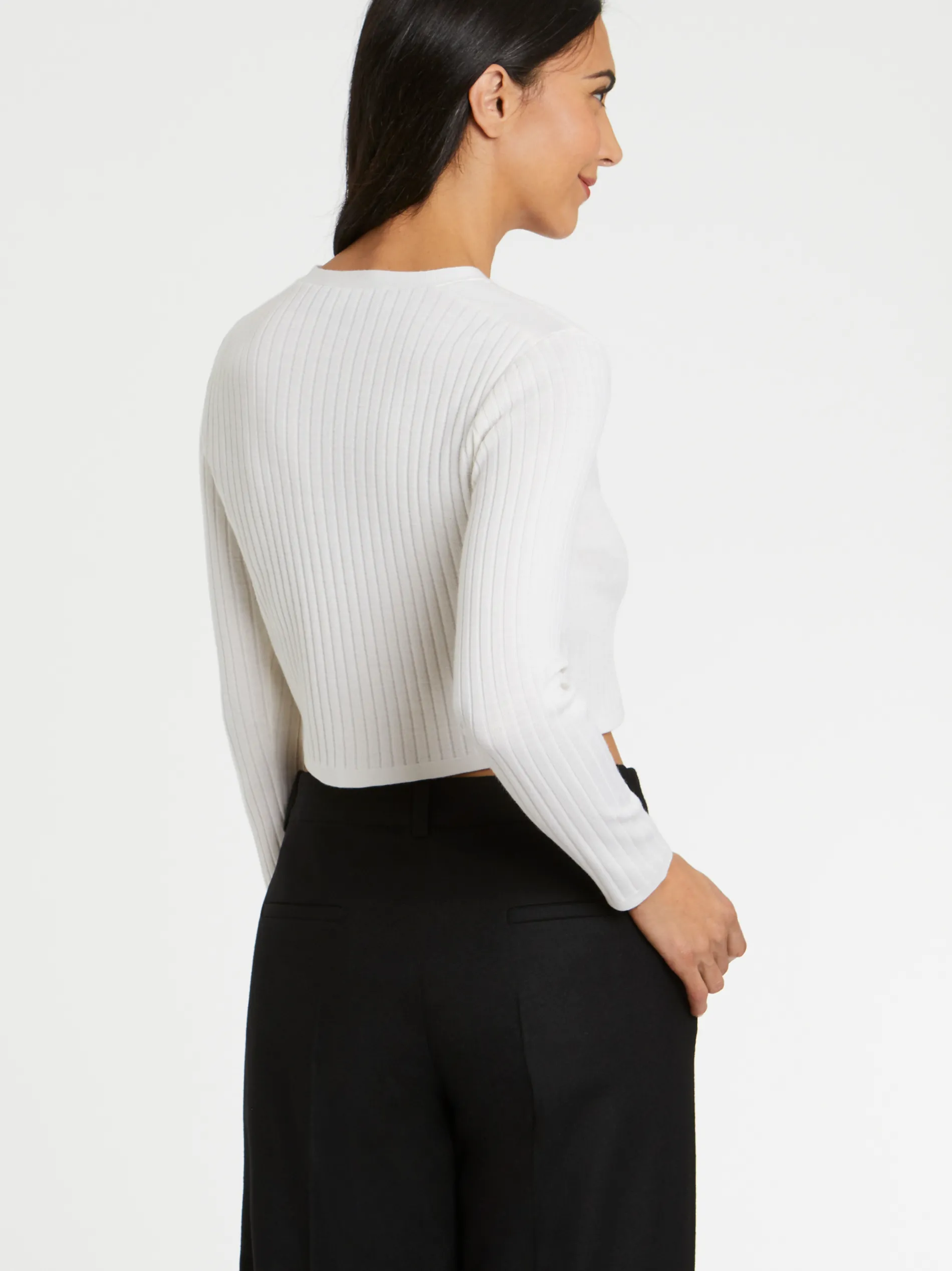 Paule Ka Cardigan En Laine En Maille Cotelee<Femme Pulls Et Cardigans