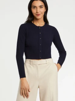 Paule Ka Cardigan En Laine En Maille Cotelee<Femme Pulls Et Cardigans