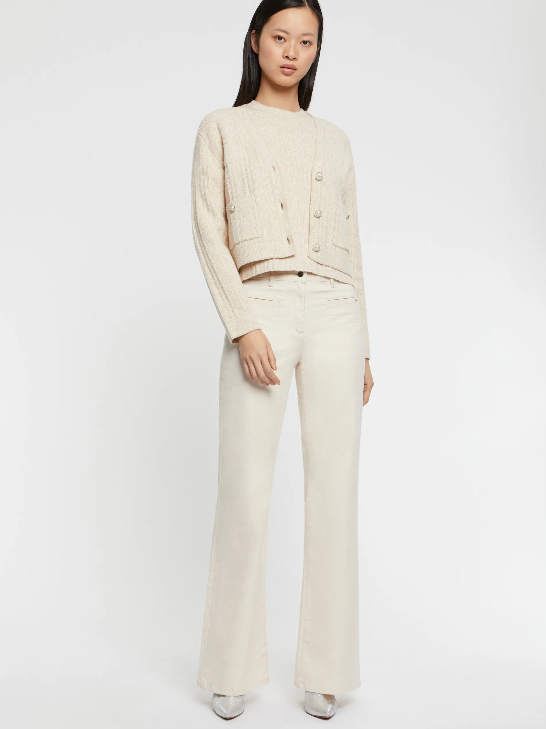 Paule Ka Cardigan En Maille Moulinee, Boutons Perle<Femme Pulls Et Cardigans
