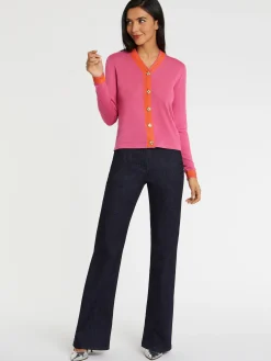 Paule Ka Cardigan En Soie A Boutons Bijou<Femme Pulls Et Cardigans