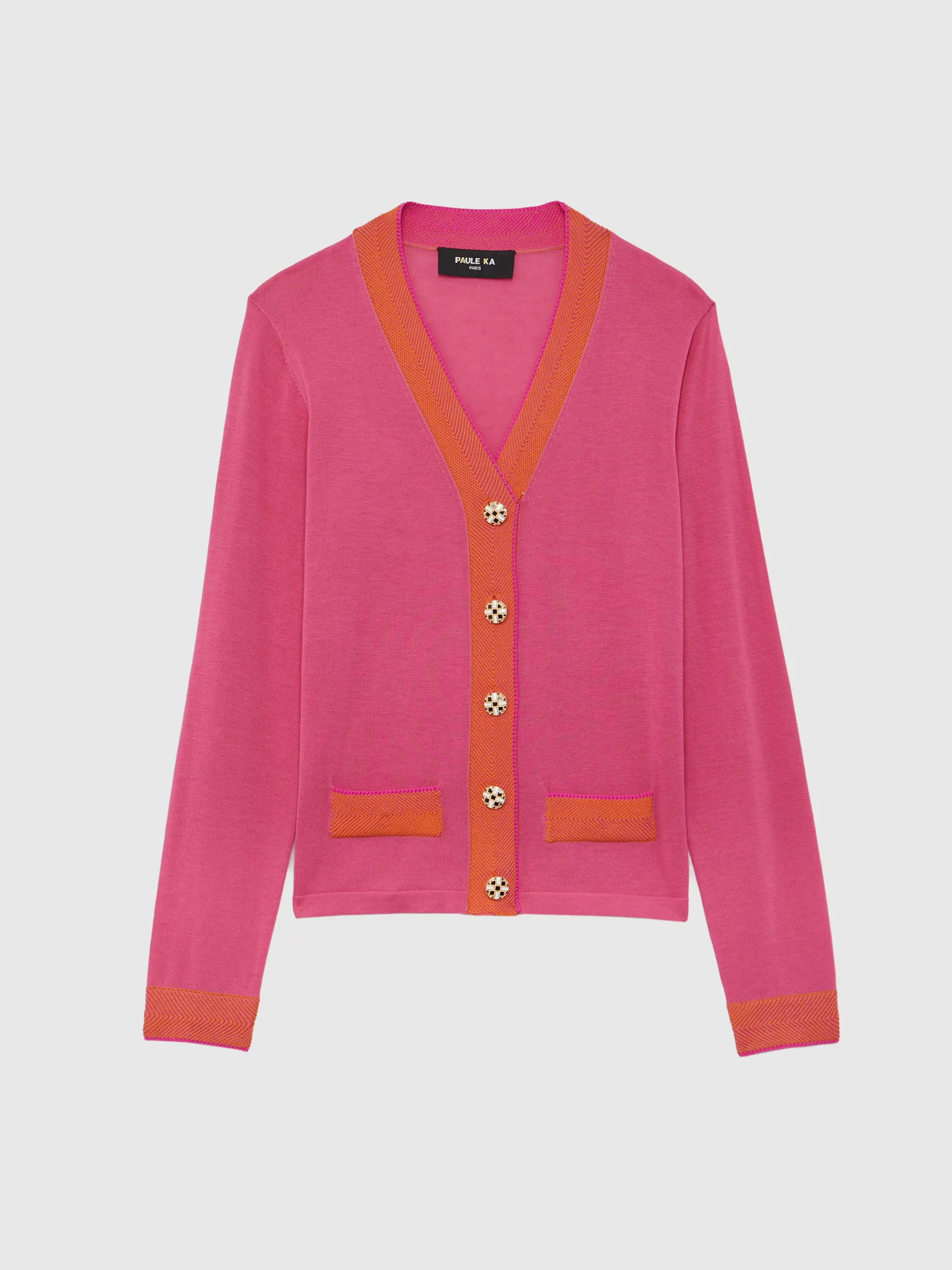 Paule Ka Cardigan En Soie A Boutons Bijou<Femme Pulls Et Cardigans