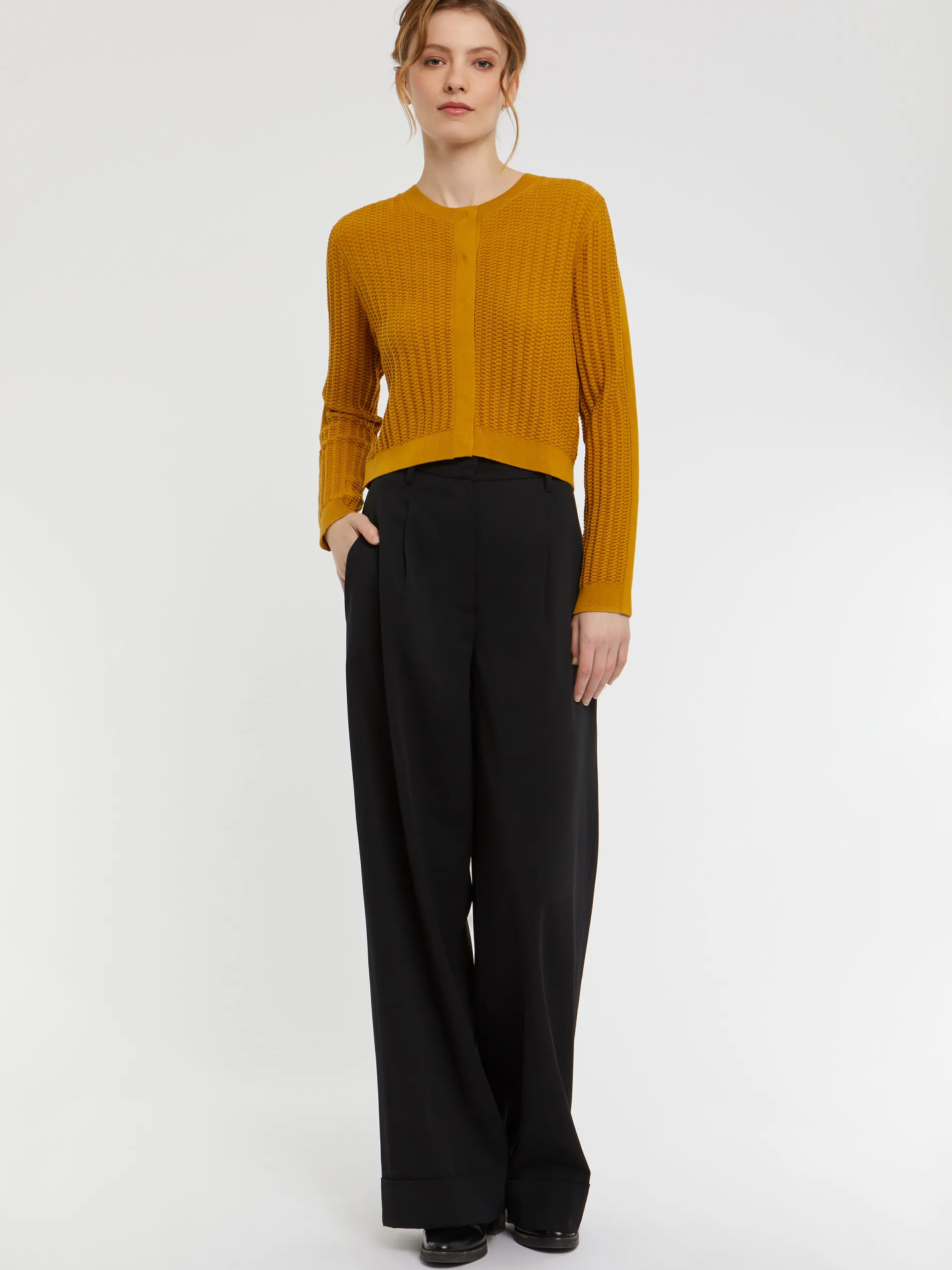 Paule Ka Cardigan En Soie A Points Fantaisie<Femme Pulls Et Cardigans