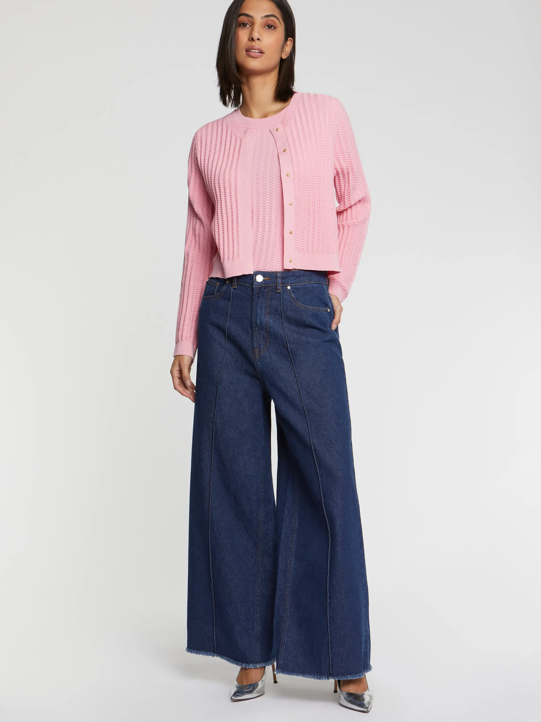 Paule Ka Cardigan En Soie A Points Fantaisie<Femme Pulls Et Cardigans