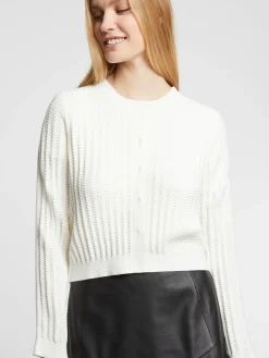 Paule Ka Cardigan En Soie A Points Fantaisie<Femme Pulls Et Cardigans