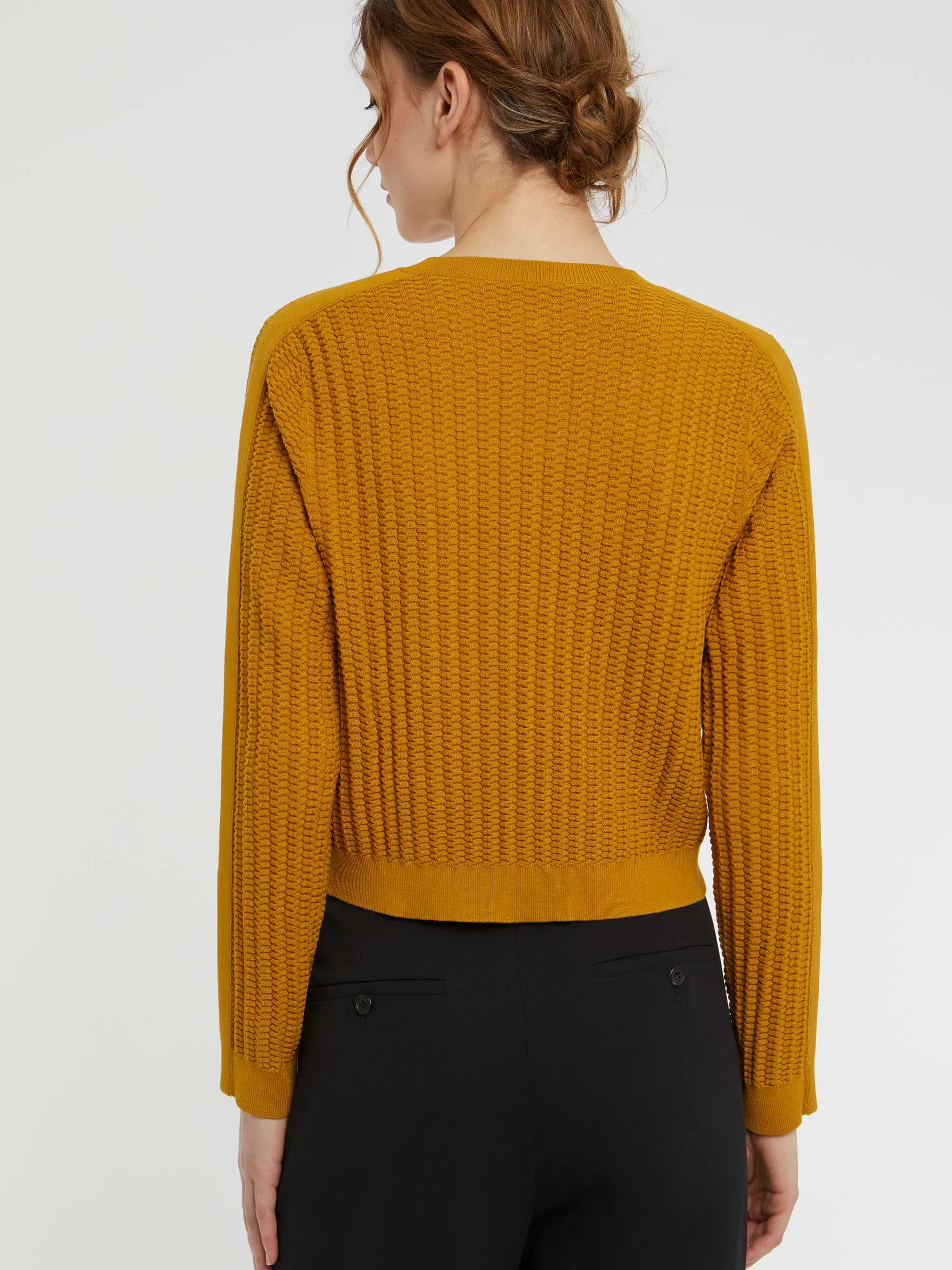 Paule Ka Cardigan En Soie A Points Fantaisie<Femme Pulls Et Cardigans