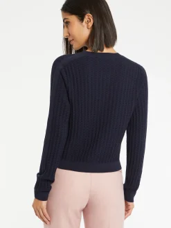 Paule Ka Cardigan En Soie A Points Fantaisie<Femme Pulls Et Cardigans