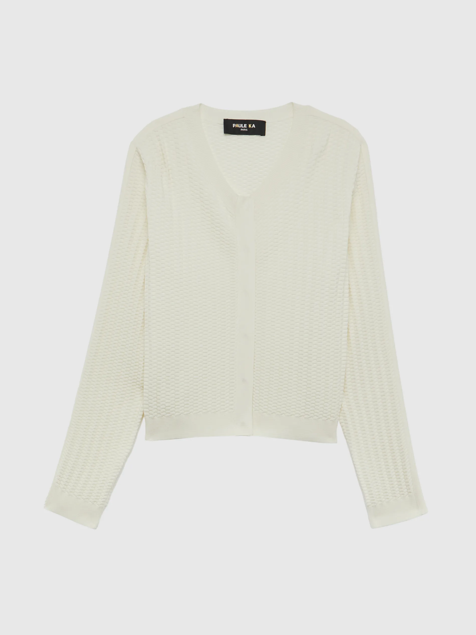 Paule Ka Cardigan En Soie A Points Fantaisie<Femme Pulls Et Cardigans