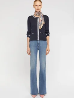 Paule Ka Cardigan Passepoile En Laine Merinos<Femme Pulls Et Cardigans