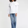 Paule Ka Chemise A Bavolets En Popeline De Coton<Femme Tops