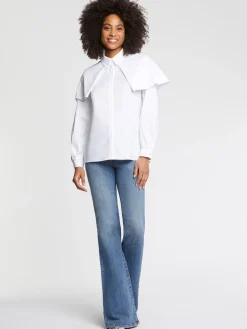 Paule Ka Chemise A Bavolets En Popeline De Coton<Femme Tops