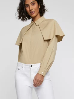 Paule Ka Chemise A Bavolets En Popeline De Coton<Femme Tops