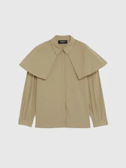 Paule Ka Chemise A Bavolets En Popeline De Coton<Femme Tops