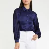 Paule Ka Chemise A Manches Plissees En Satin Fluide<Femme Tops