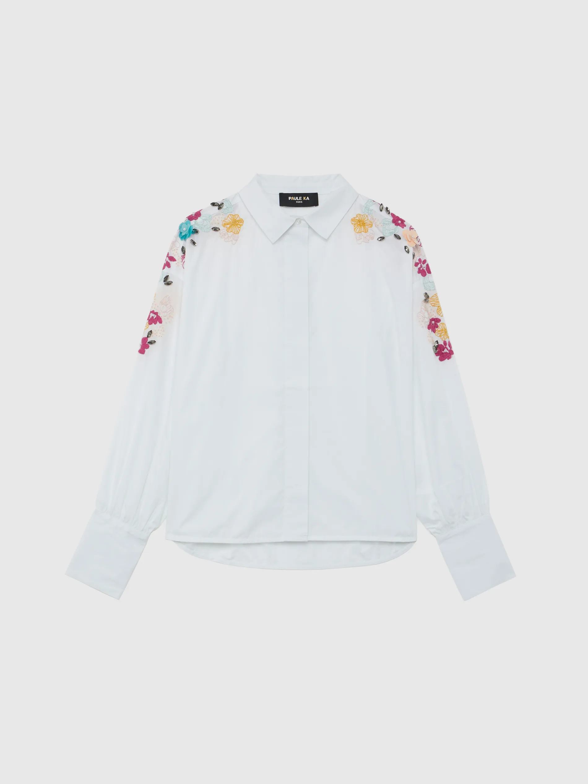 Paule Ka Chemise Brodee En Popeline De Coton<Femme Tops