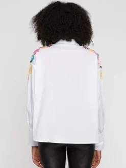 Paule Ka Chemise Brodee En Popeline De Coton<Femme Tops